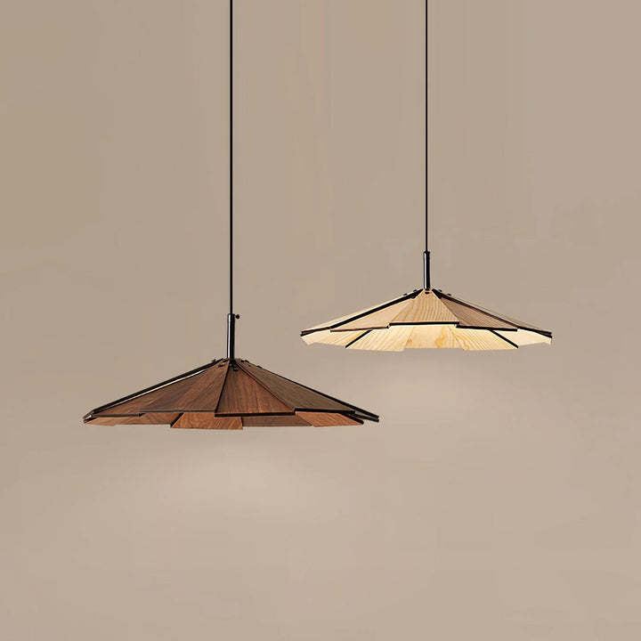Umbrella Wooden Pendant Light 7