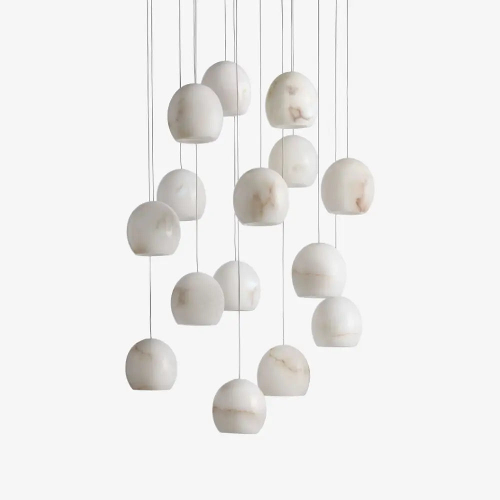 Vanta Alabaster Round Chandelier 1
