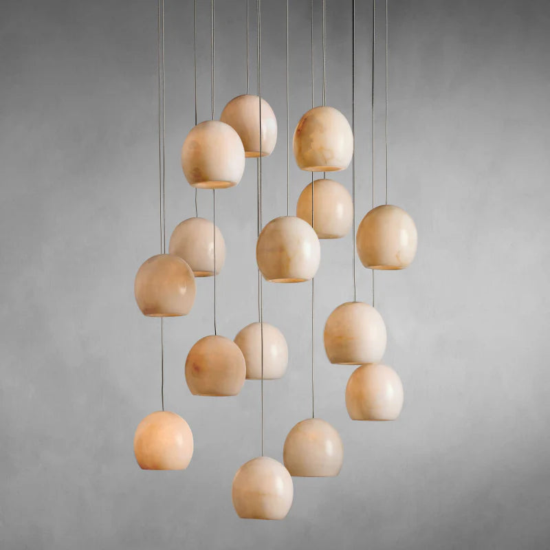Vanta Alabaster Round Chandelier 6