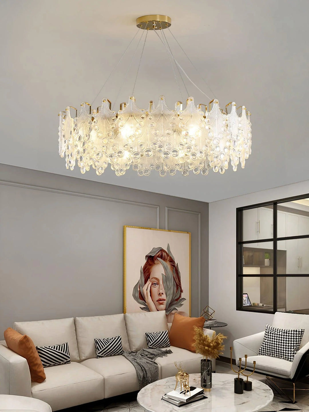 Vilary Layered Glass Chandelier 4