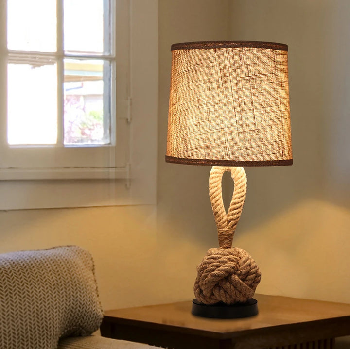 Vintage touw bureaulamp