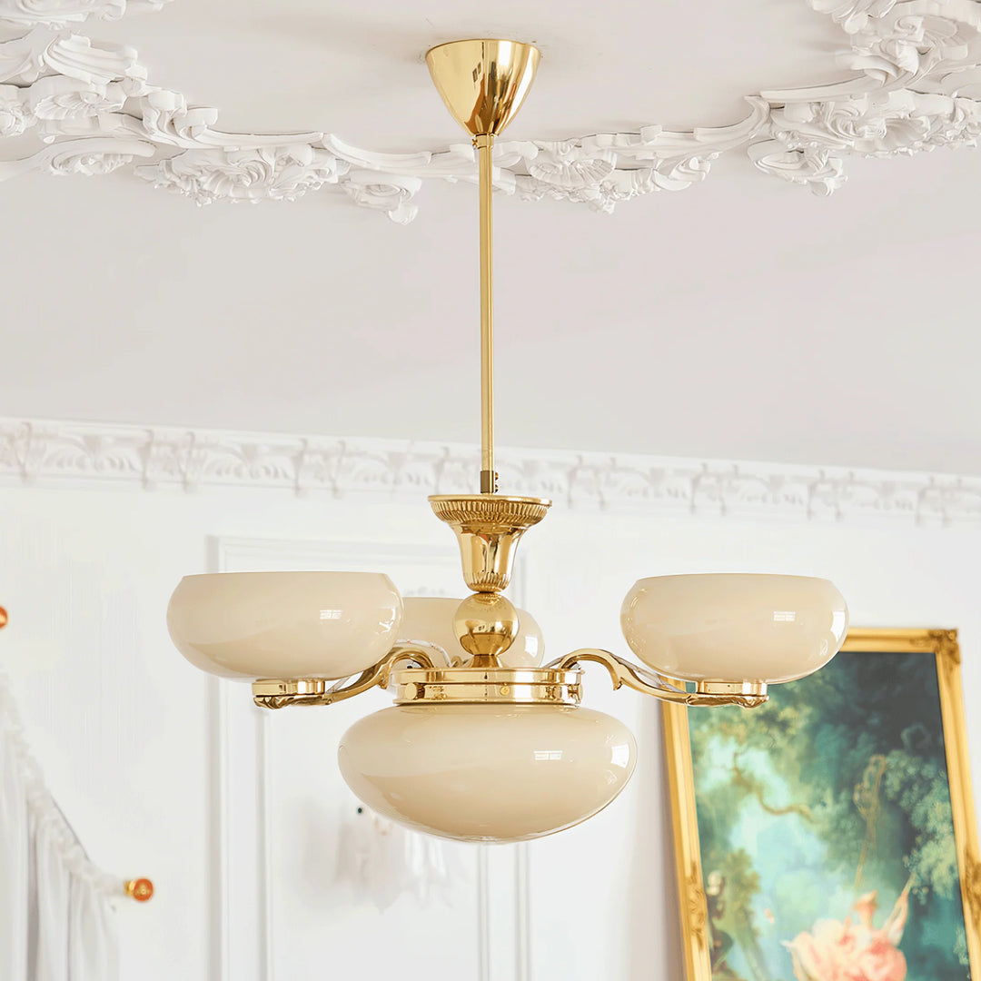 Vintage Brass Chandelier 11