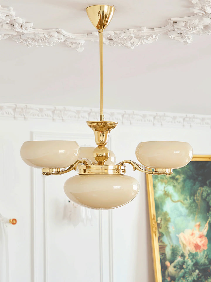 Vintage Brass Chandelier 9