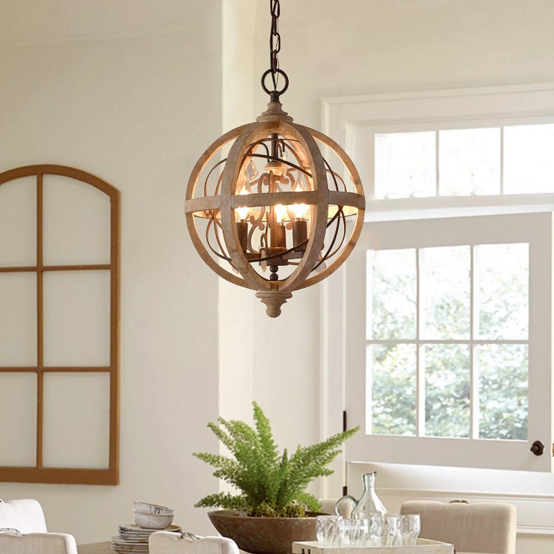 Vintage Globe Chandelier 9