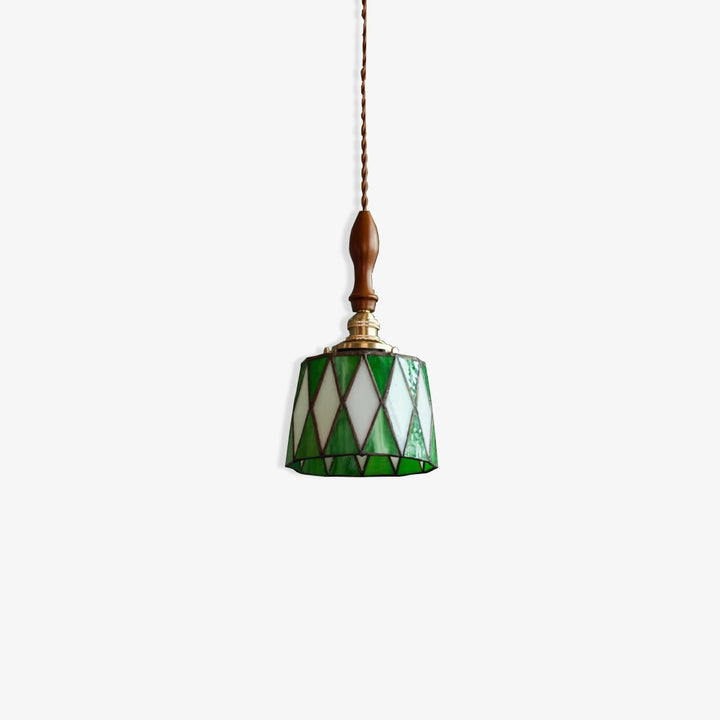 Vintage_Green_lozenge_Pendant_Lamp_1