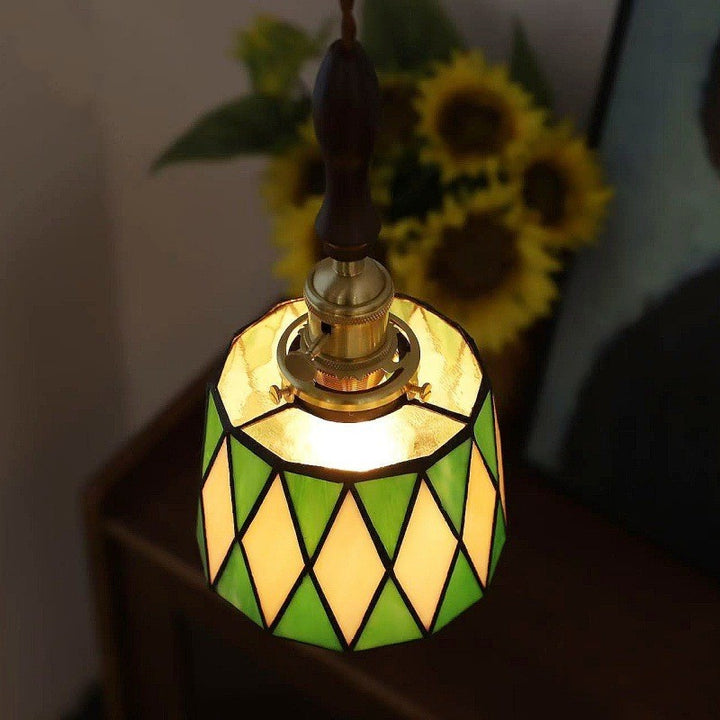 Vintage_Green_lozenge_Pendant_Lamp_3