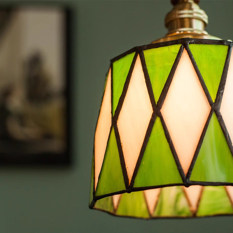 Vintage_Green_lozenge_Pendant_Lamp_5