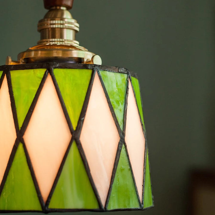 Vintage_Green_lozenge_Pendant_Lamp_6