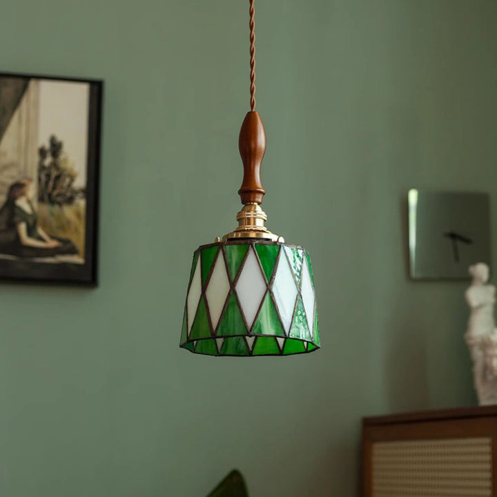 Vintage_Green_lozenge_Pendant_Lamp_8