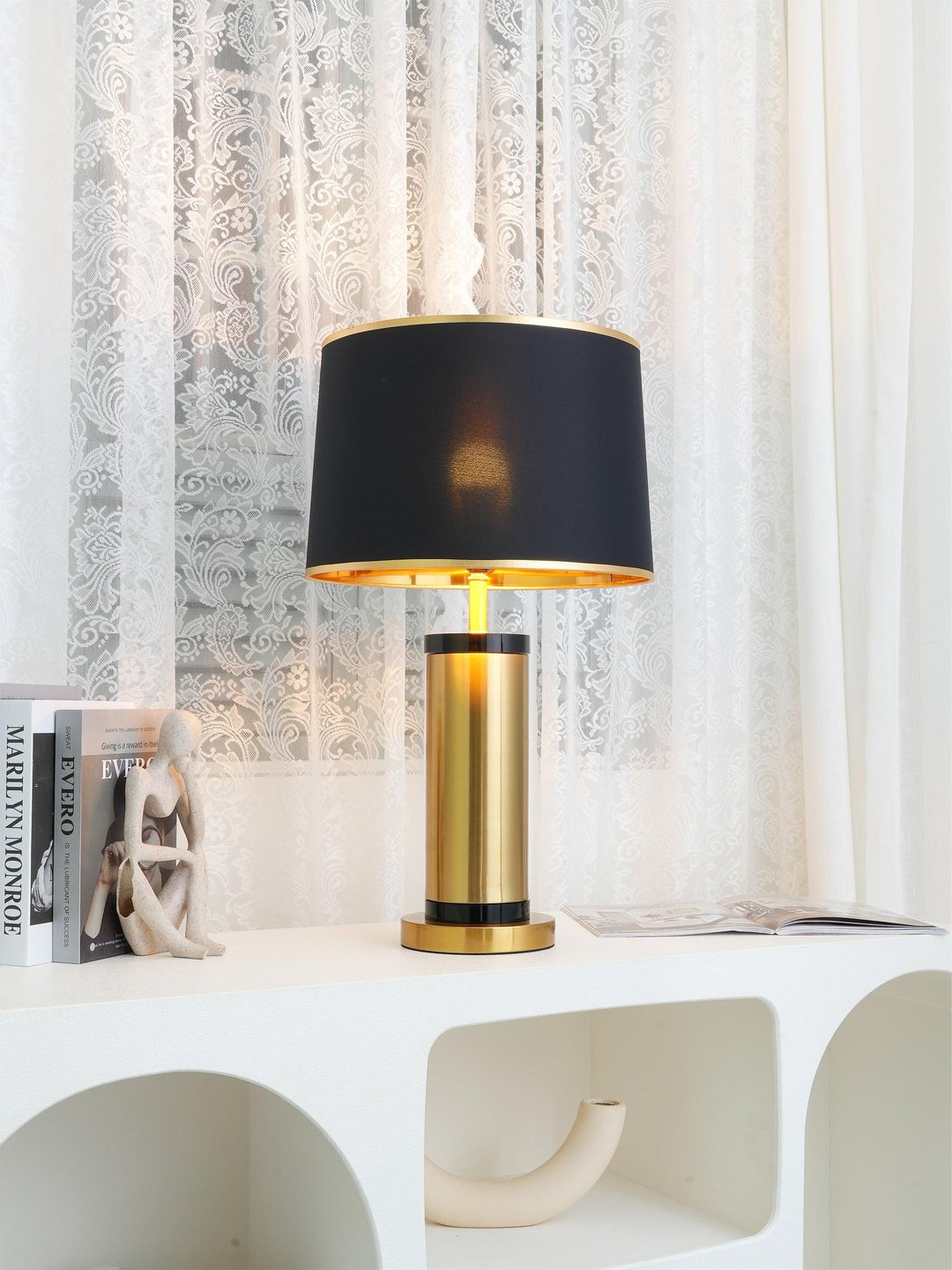 Vintage Metal Base Table Lamp-13