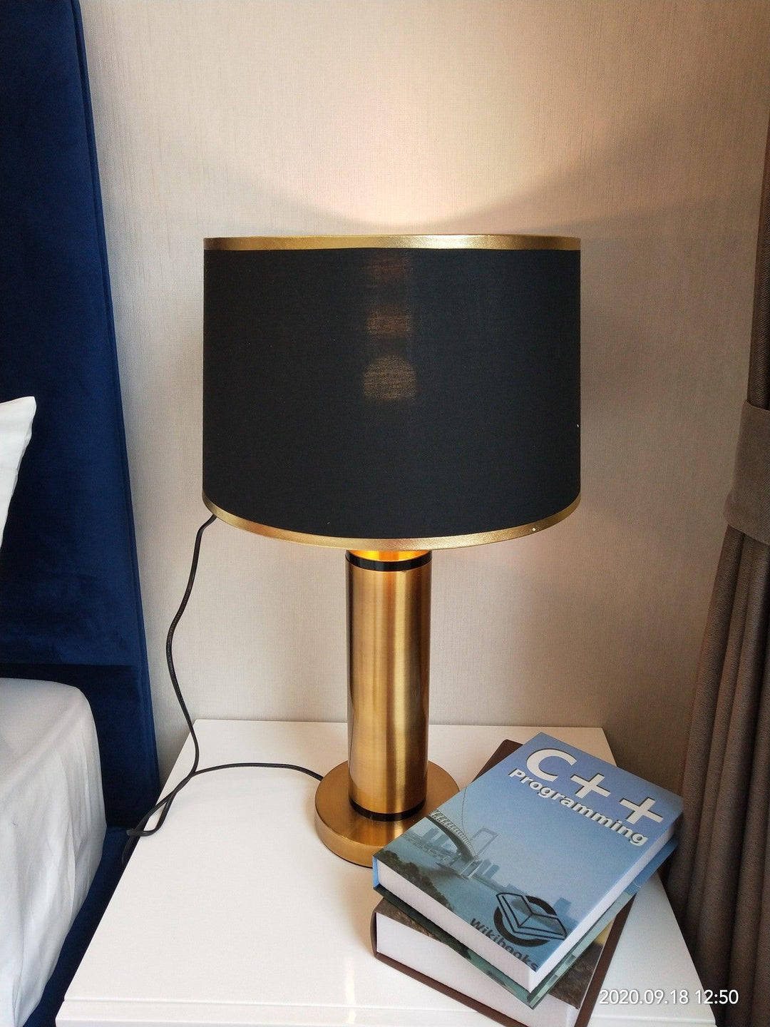 Vintage Metal Base Table Lamp-26