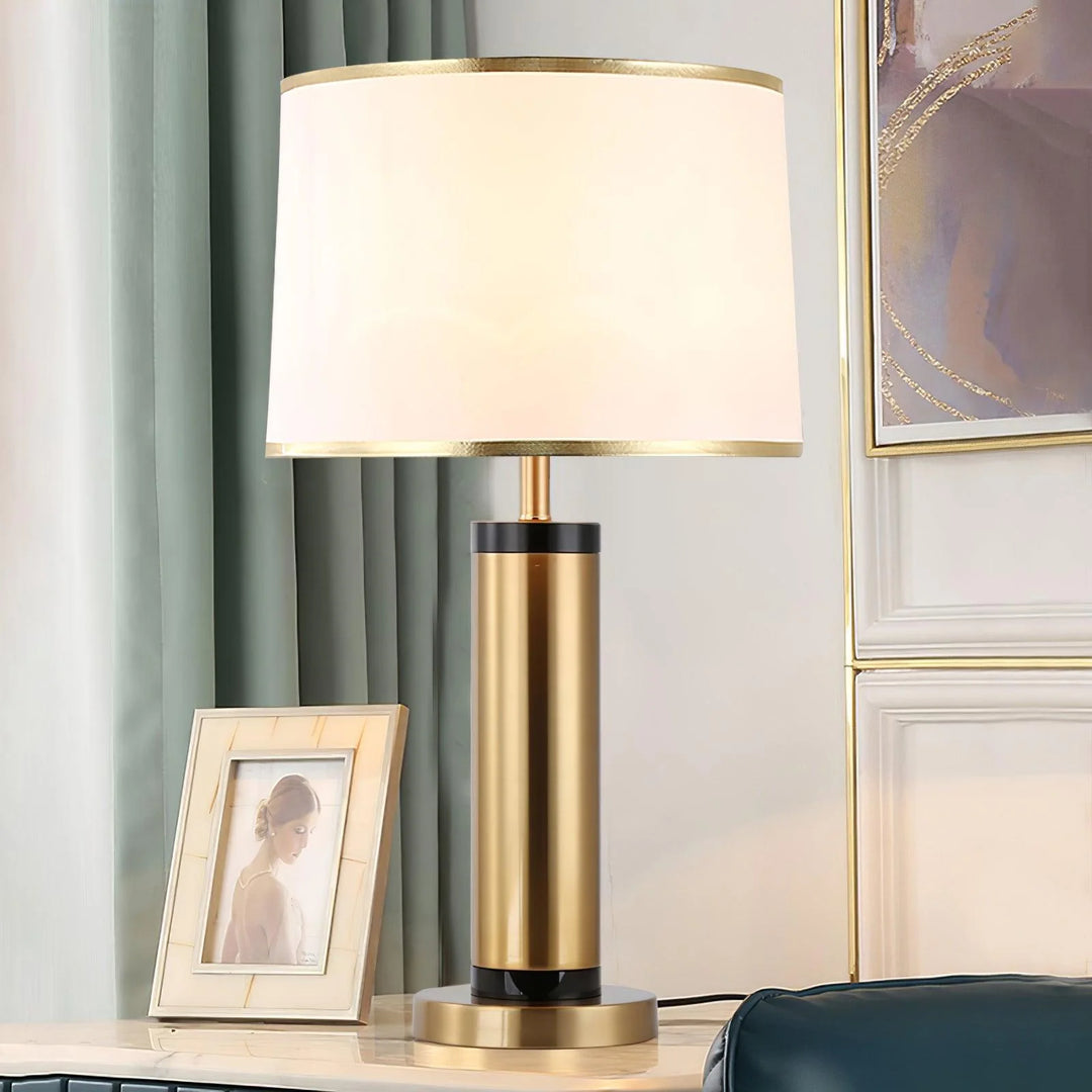 Vintage Metal Base Table Lamp-5