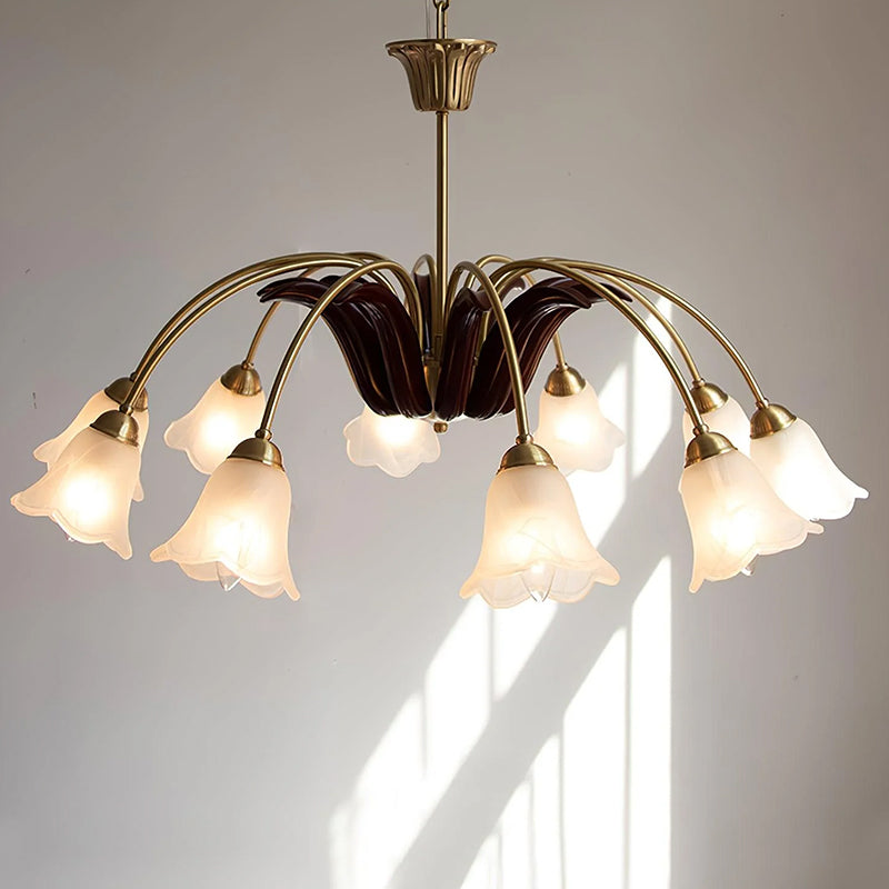 Vintage Morning Glory Chandelier 12