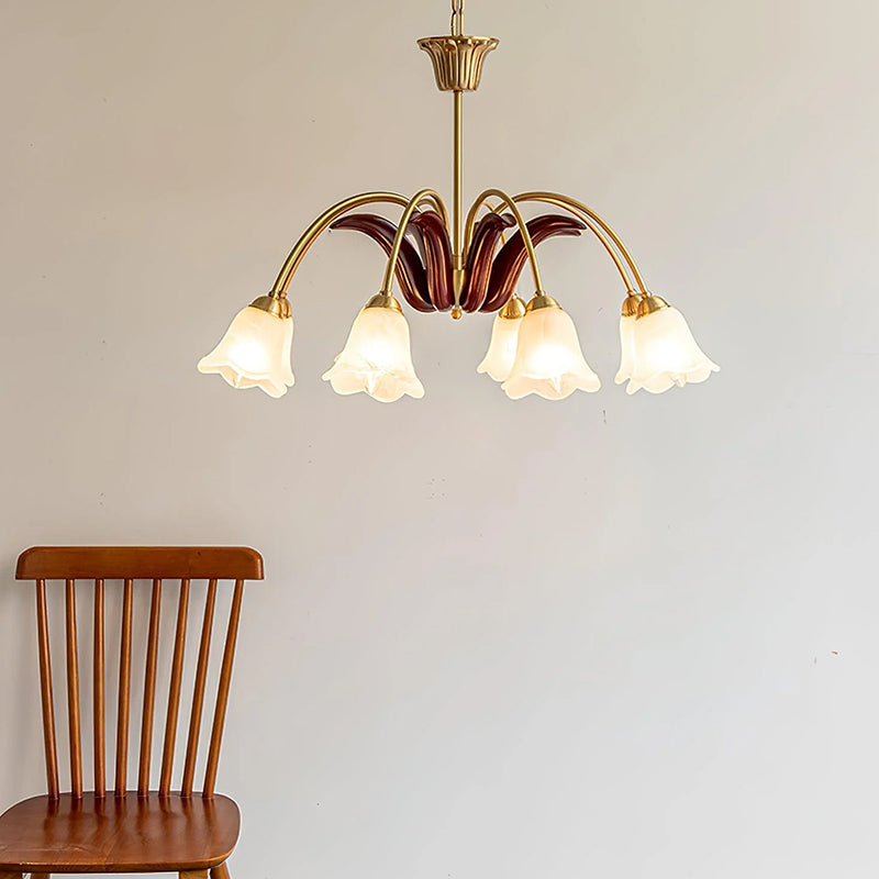 Vintage Morning Glory Chandelier 13