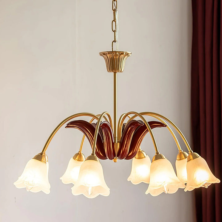 Vintage Morning Glory Chandelier 14