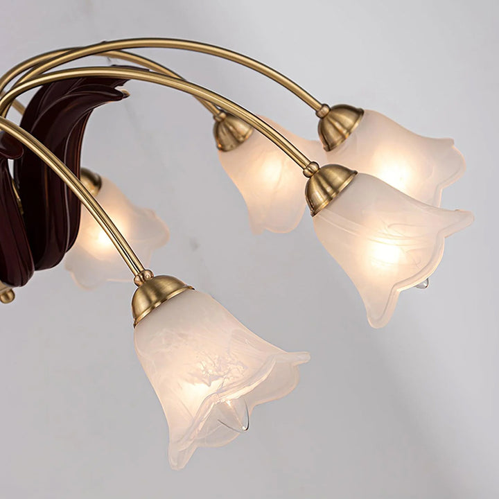 Vintage Morning Glory Chandelier 8