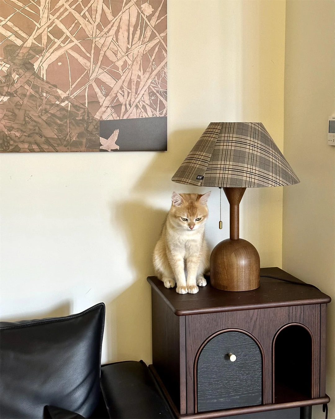 Vintage Plaid Table Lamp