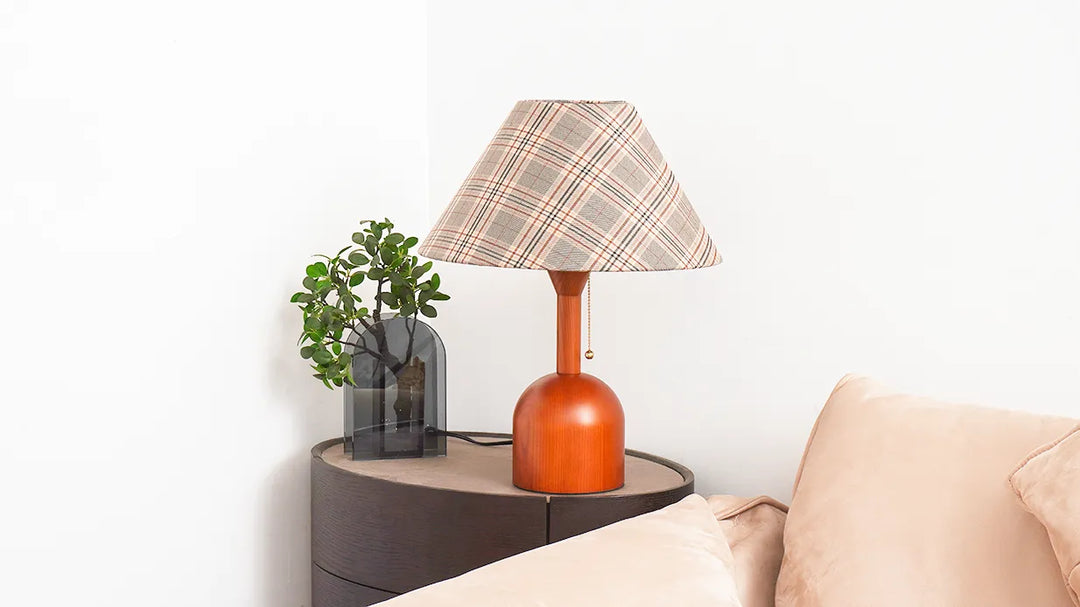 Vintage Plaid Table Lamp New 1