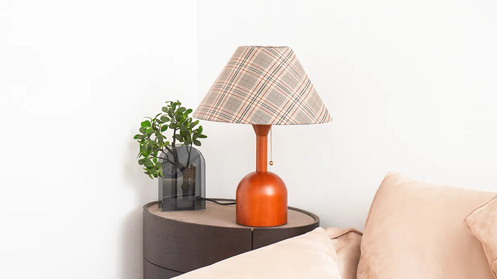 Vintage Plaid Table Lamp New 1