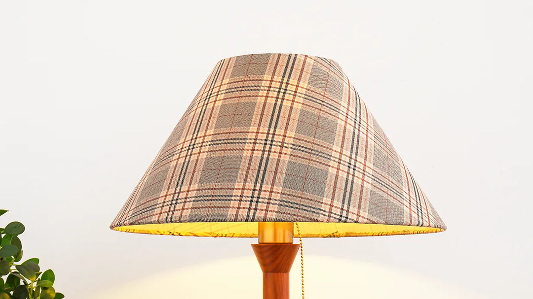 Vintage Plaid Table Lamp New 11