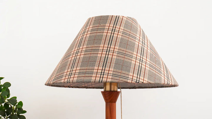 Vintage Plaid Table Lamp New 12