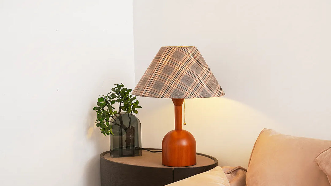 Vintage Plaid Table Lamp New 2