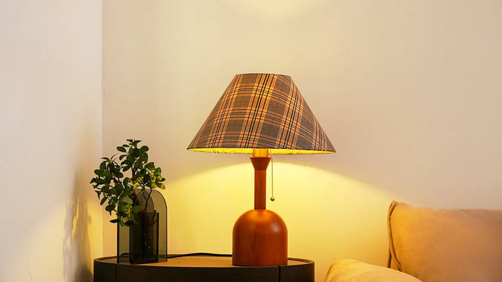 Vintage Plaid Table Lamp New 4