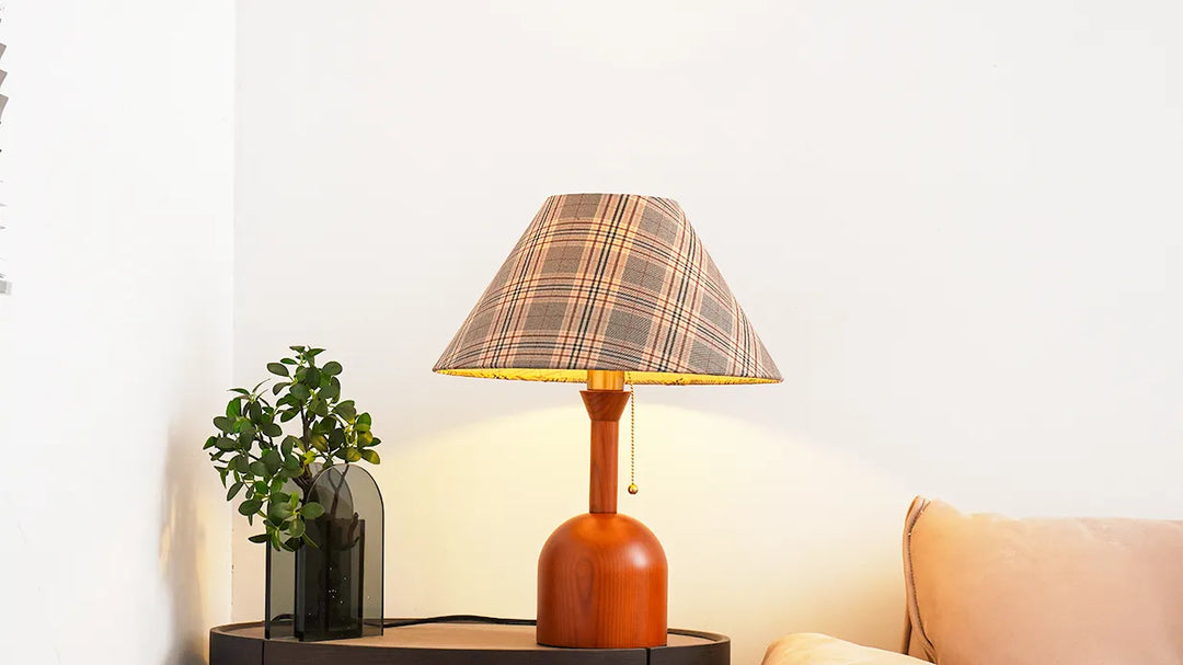 Vintage Plaid Table Lamp New 5