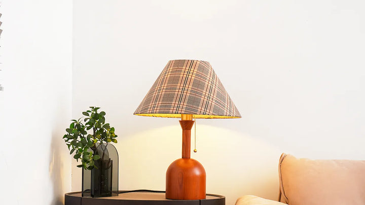 Vintage Plaid Table Lamp New 5