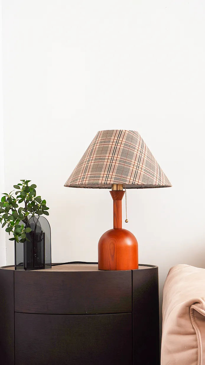 Vintage Plaid Table Lamp New 7