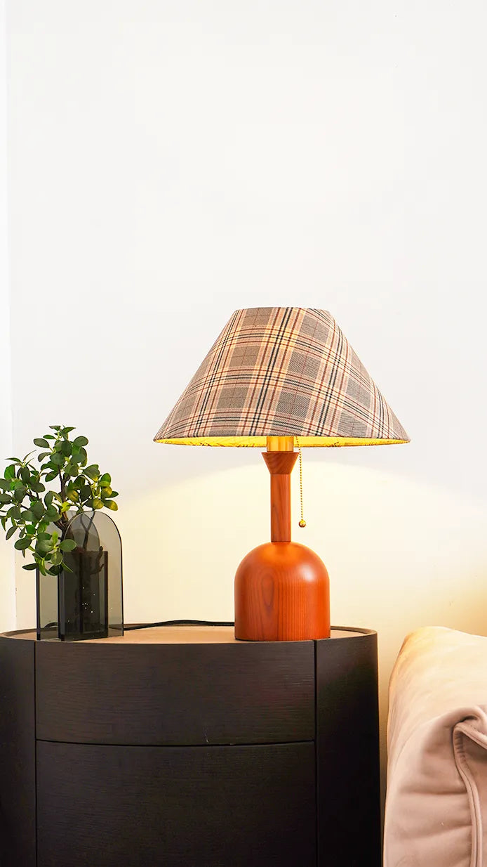 Vintage Plaid Table Lamp New 8