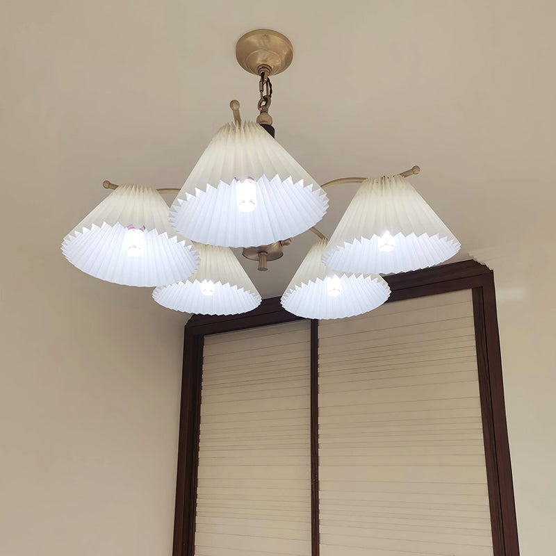 Vintage Pleated Chandeliers 12