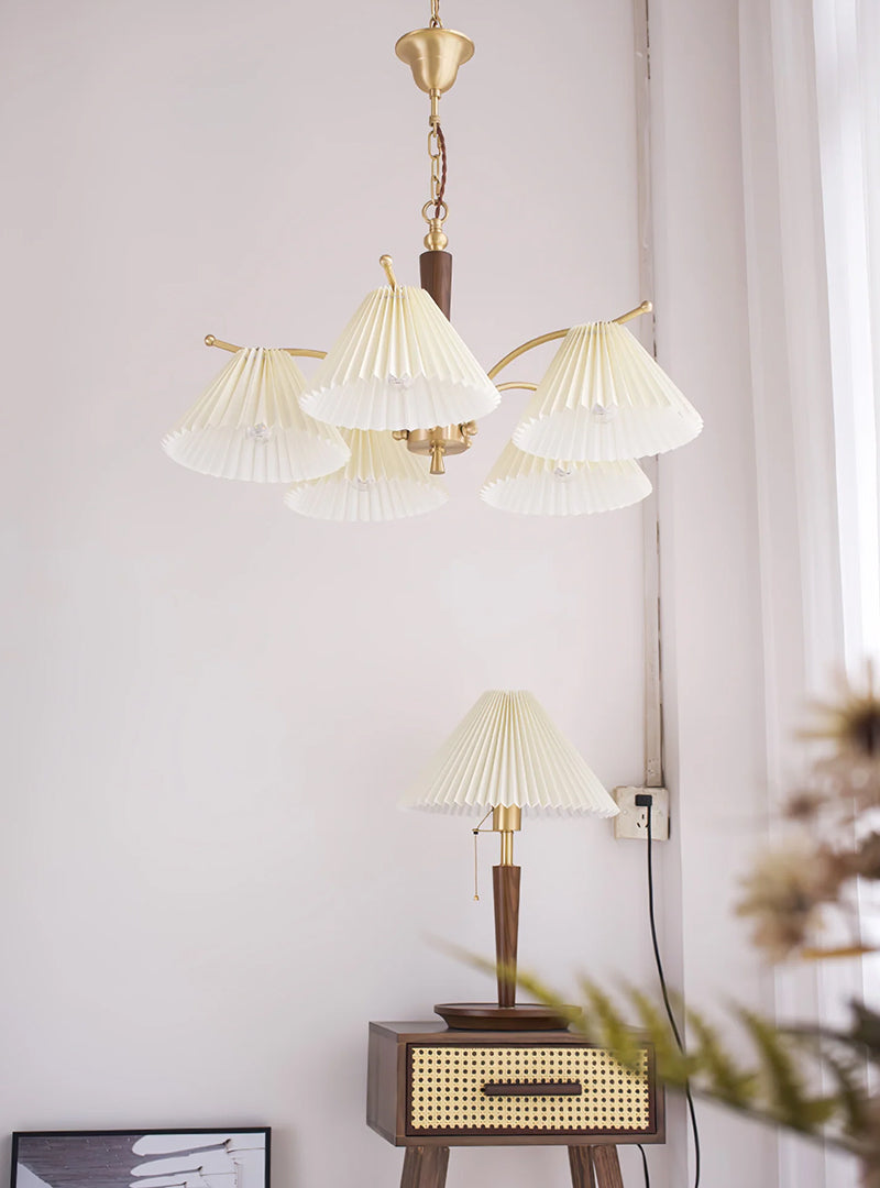 Vintage Pleated Chandeliers 13