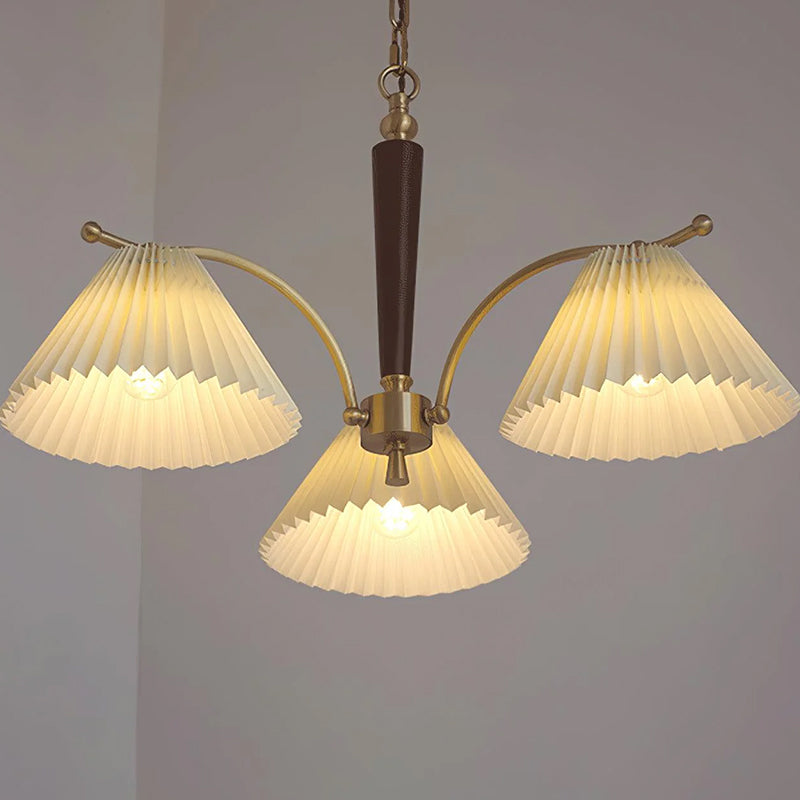 Vintage Pleated Chandeliers 4