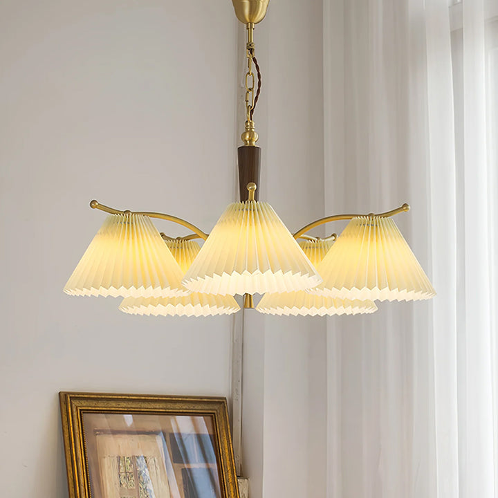 Vintage Pleated Chandeliers 5