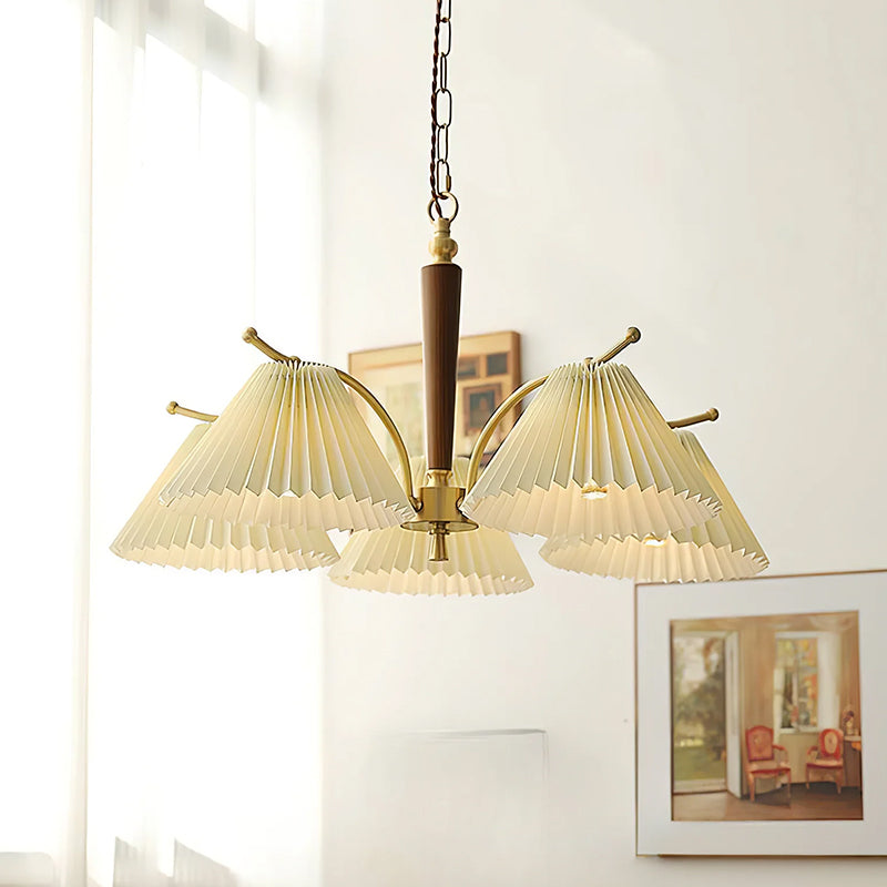 Vintage Pleated Chandeliers 6