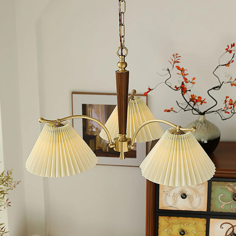 Vintage Pleated Chandeliers 7