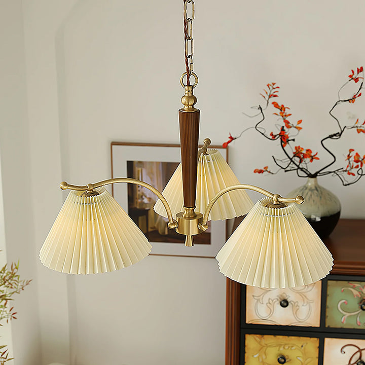 Vintage Pleated Chandeliers 7