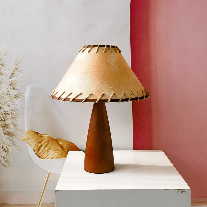 Vintage Sheepskin Table Lamp 5