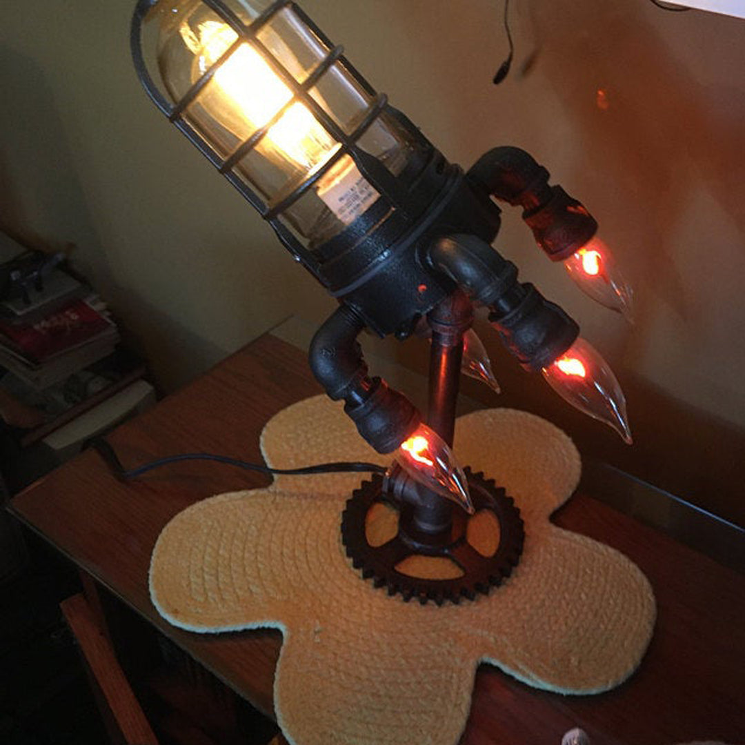 Vintage Steam Rocket Table Lamp 11