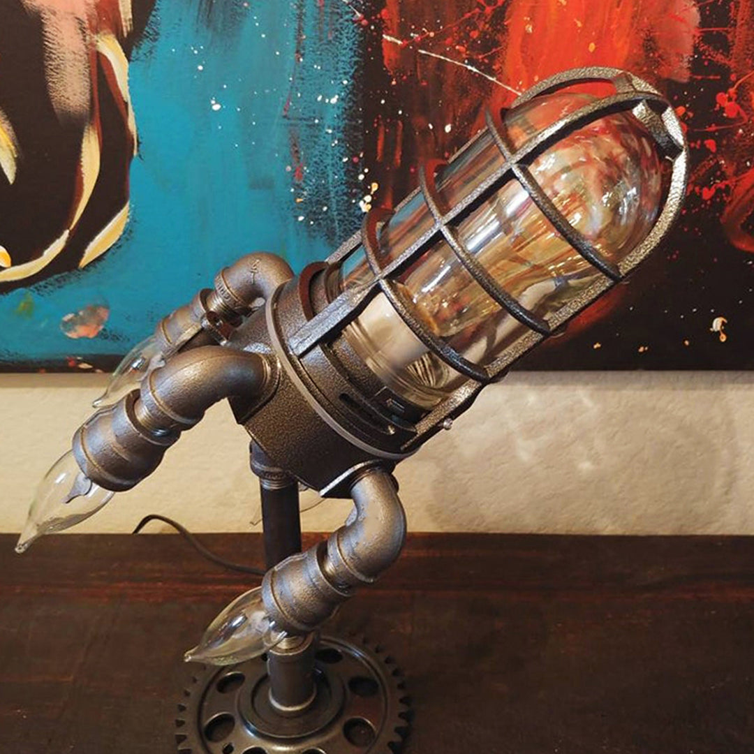 Vintage Steam Rocket Table Lamp 2