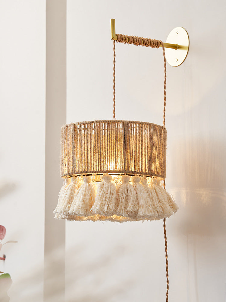 Vintage Twine Wall Lamp 2