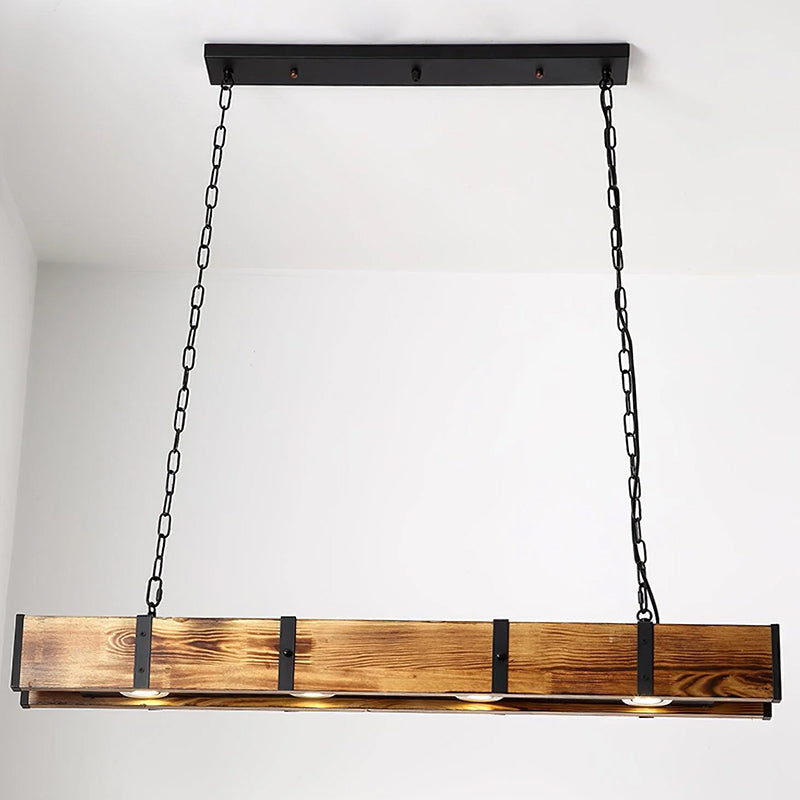 Vintage Wood Pendant Lamp 1