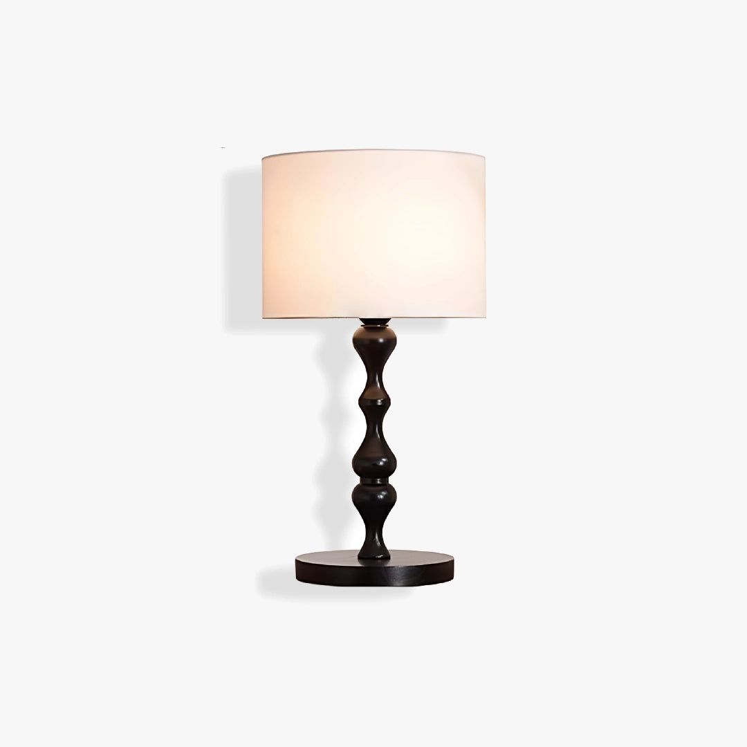 Vintage Wood Table Lamp Black