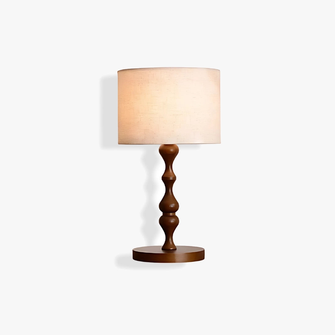 Vintage Wood Table Lamp Brown
