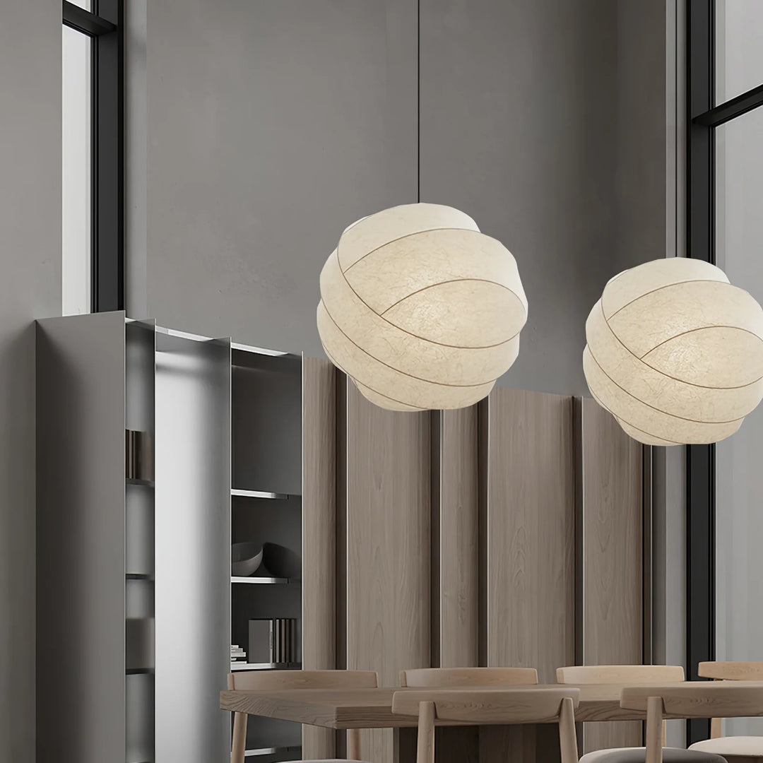 Wabi-sabi Silk Ball Pendant Light