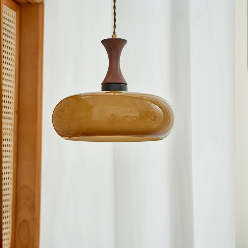 Walnut Bauhaus Pendant Light A