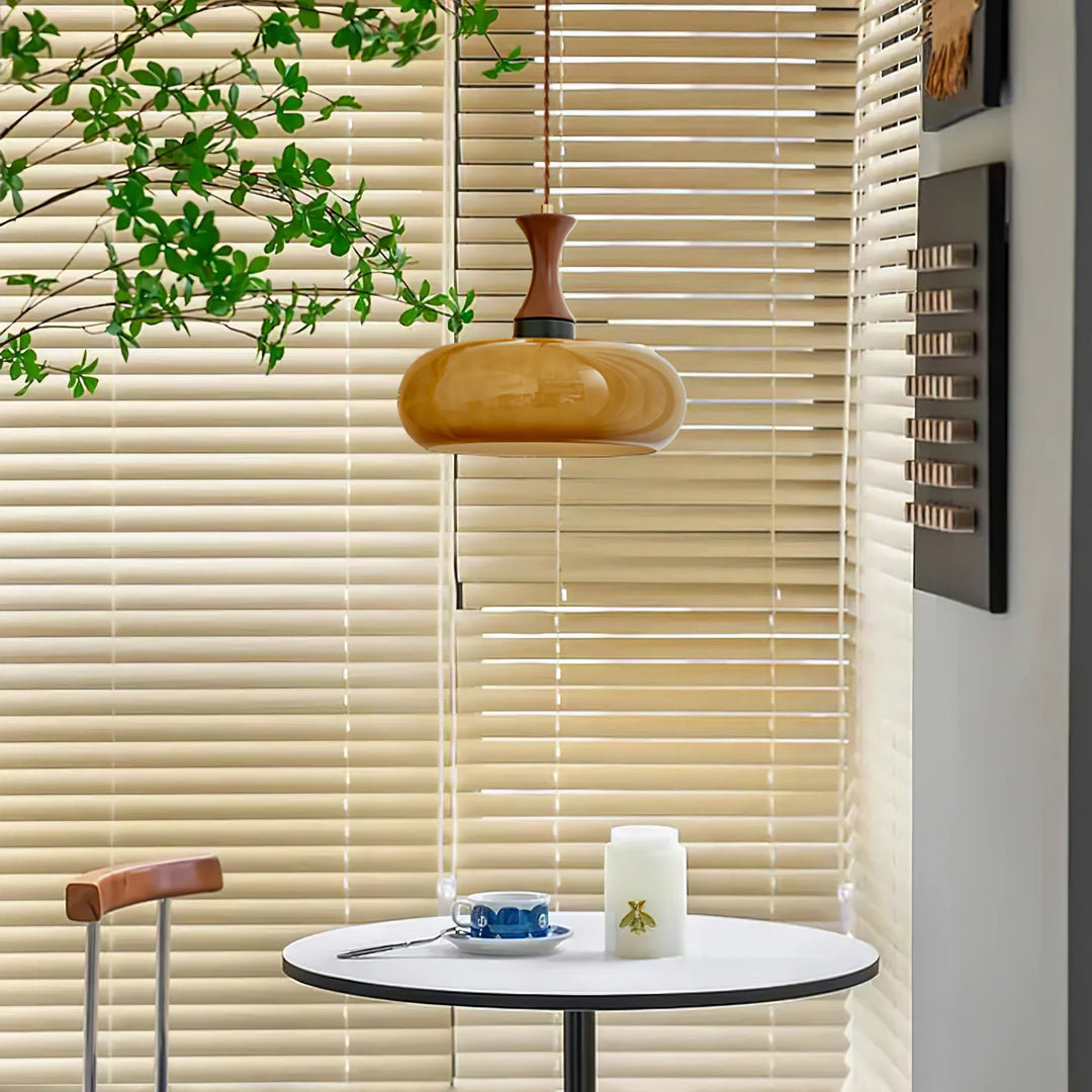 Walnut Bauhaus Pendant Light D