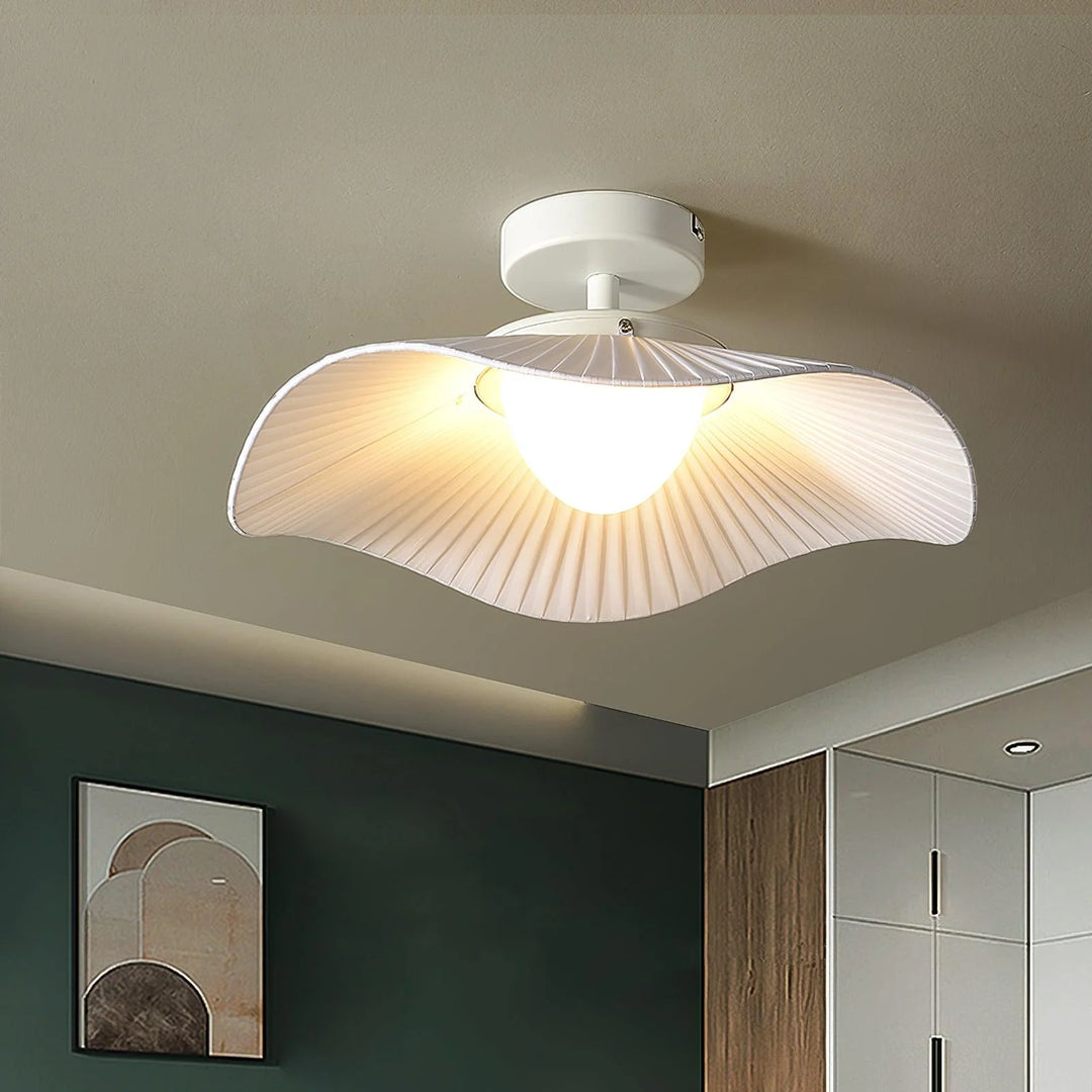 Wavy Pleated Ceiling Lamp in living room