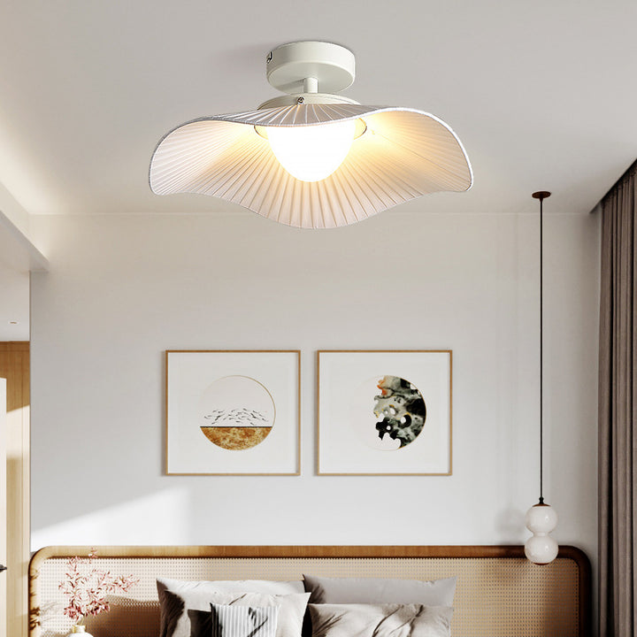 Wavy Pleated Ceiling Lamp in lounge